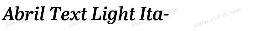 Abril Text Light Ita字体转换